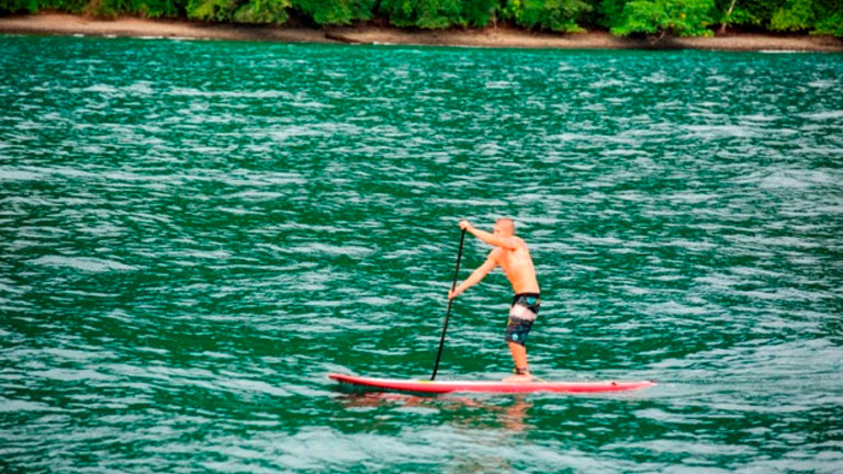 Stand up paddling in Golfo Dulce, southern Costa Rica