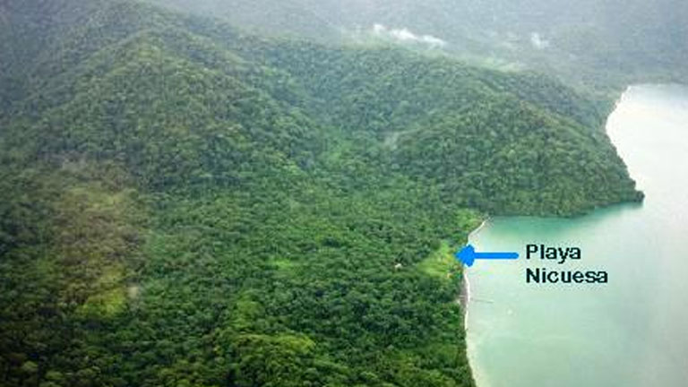 Playa Nicuesa on Golfo Dulce by the Osa Peninsula in Costa Rica