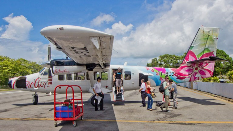 Nature Air flight at Puerto Jimenez airstrip in Costa Rica