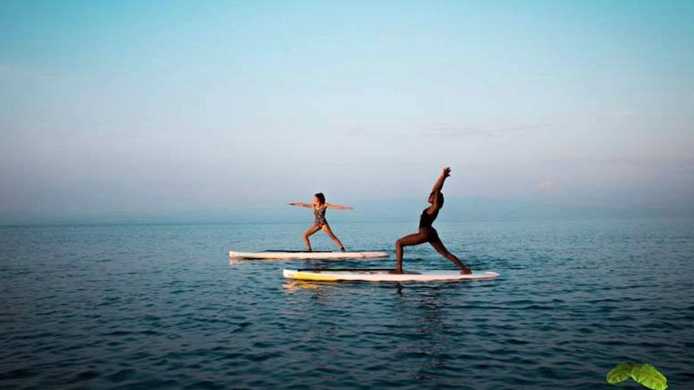 Yoga and stand up paddling at Playa Nicuesa Rainforest Lodge